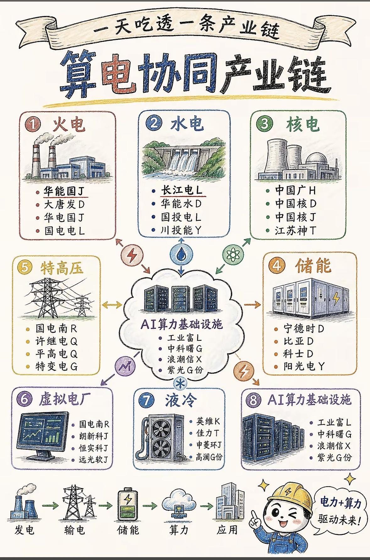 揭秘电力与AI的完美结合，驱动未来能源革命！🔋💡

算电协同产业链，这可是当