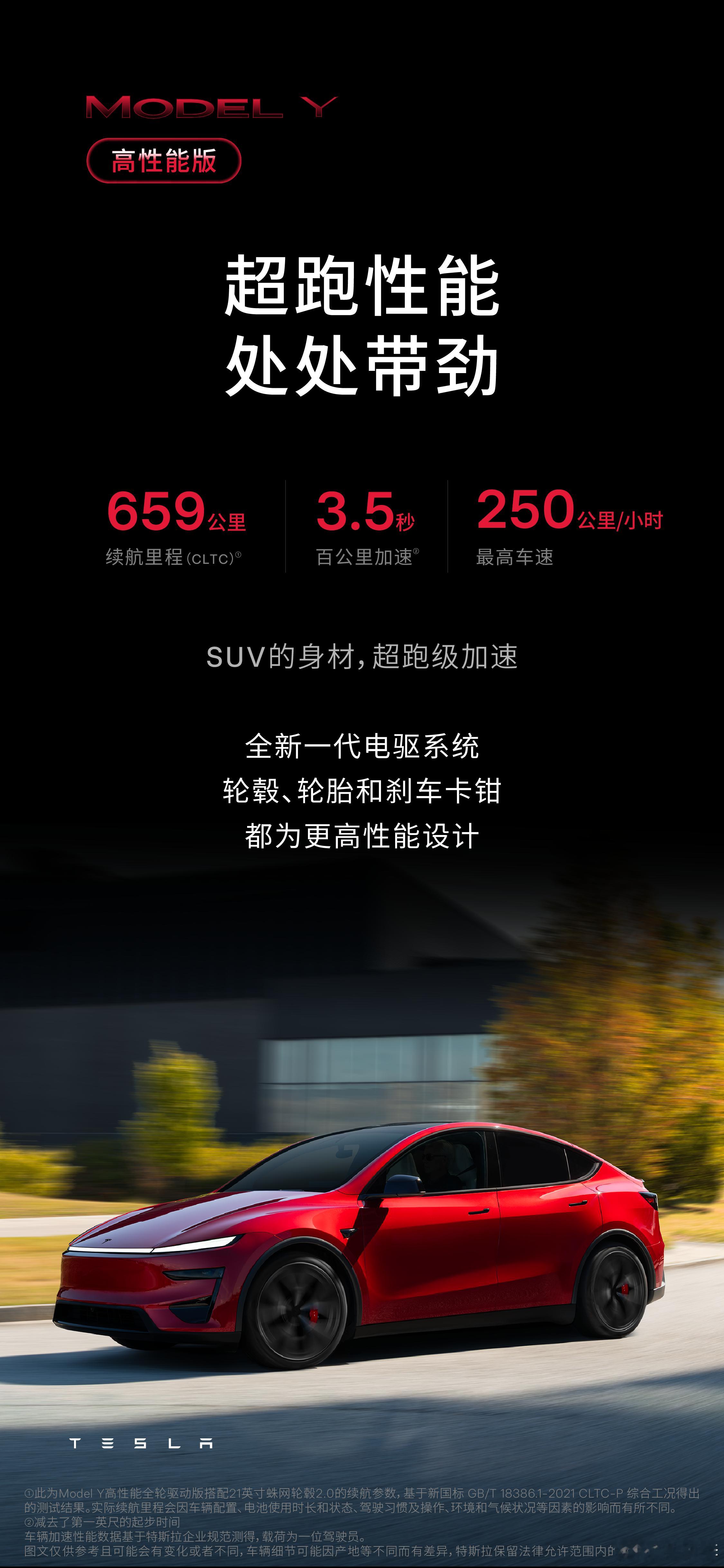 新Model Y焕新 高性能版上市了36.9万，极速250kph，百公里加速3.