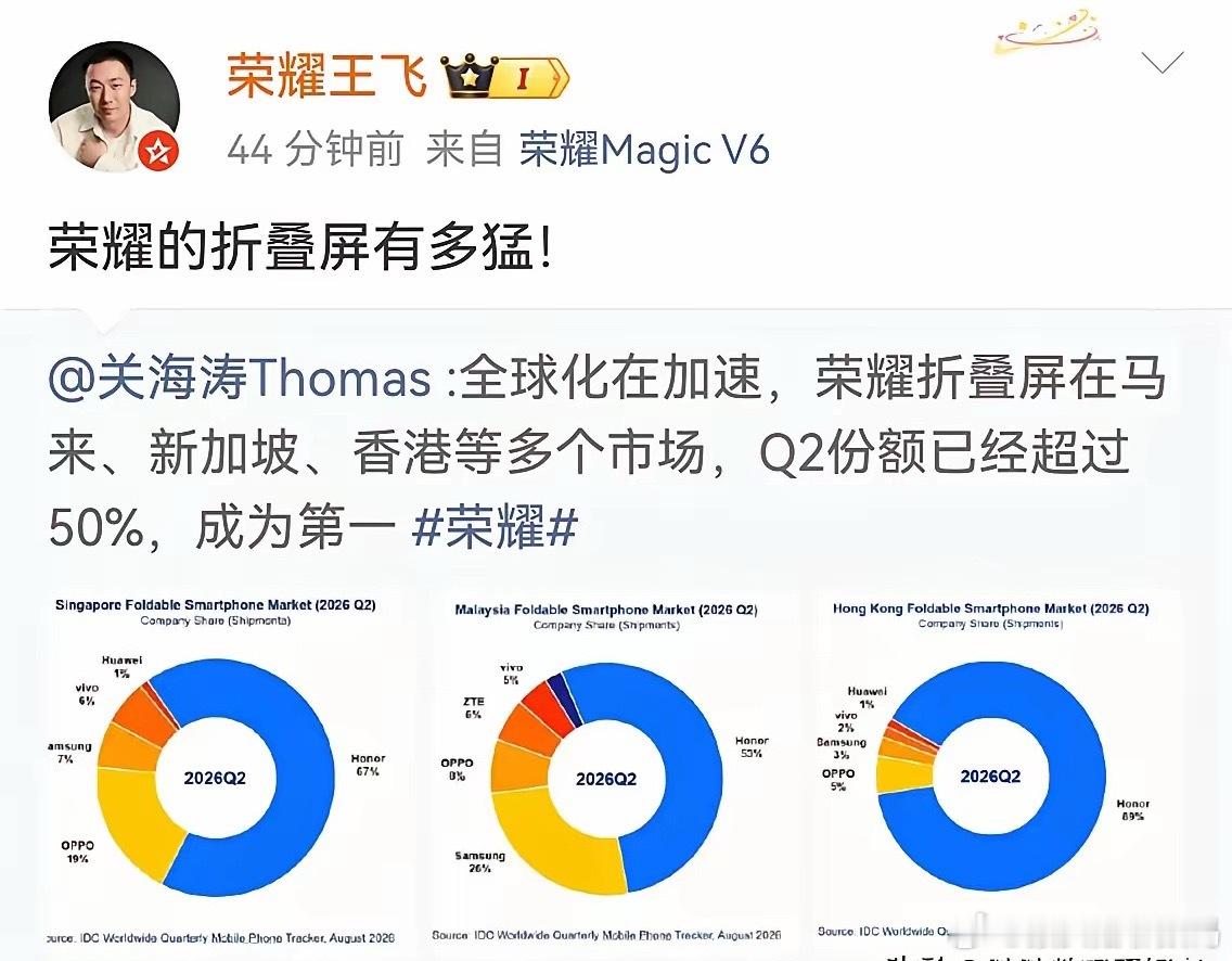 荣耀Magic V6这波真的杀疯了！折叠屏赛道冷清，华为之外也就荣耀还能打。最意