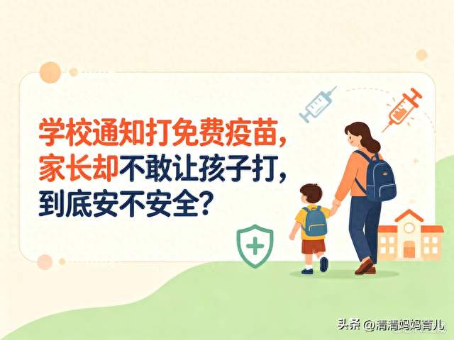 学校通知打免费疫苗，家长却不敢让孩子打，到底安不安全？