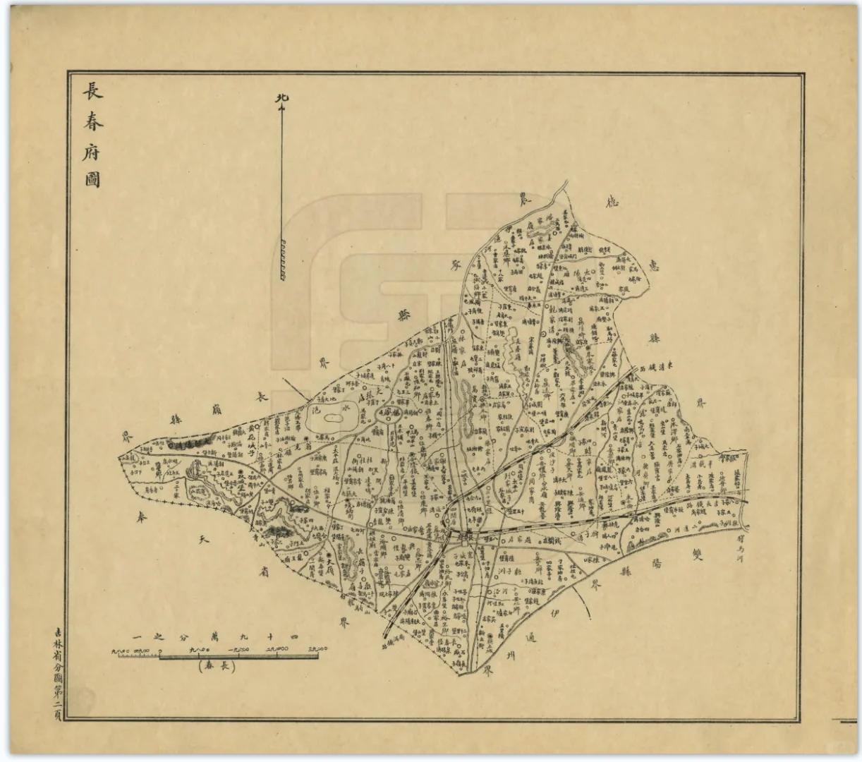 1912年长春府图 老地图