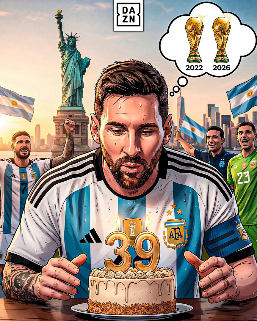 ❣️DAZN祝梅西0624生日快乐 “梅西迎来39岁生日 😍🎂🇦🇷他心中