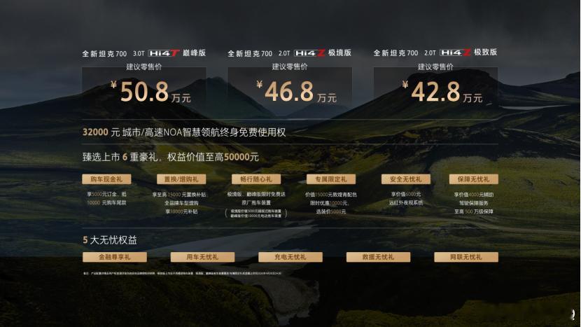 于东来着急交付的全新坦克700终于迎来了正式上市！！！Hi4-Z 极致版：42.