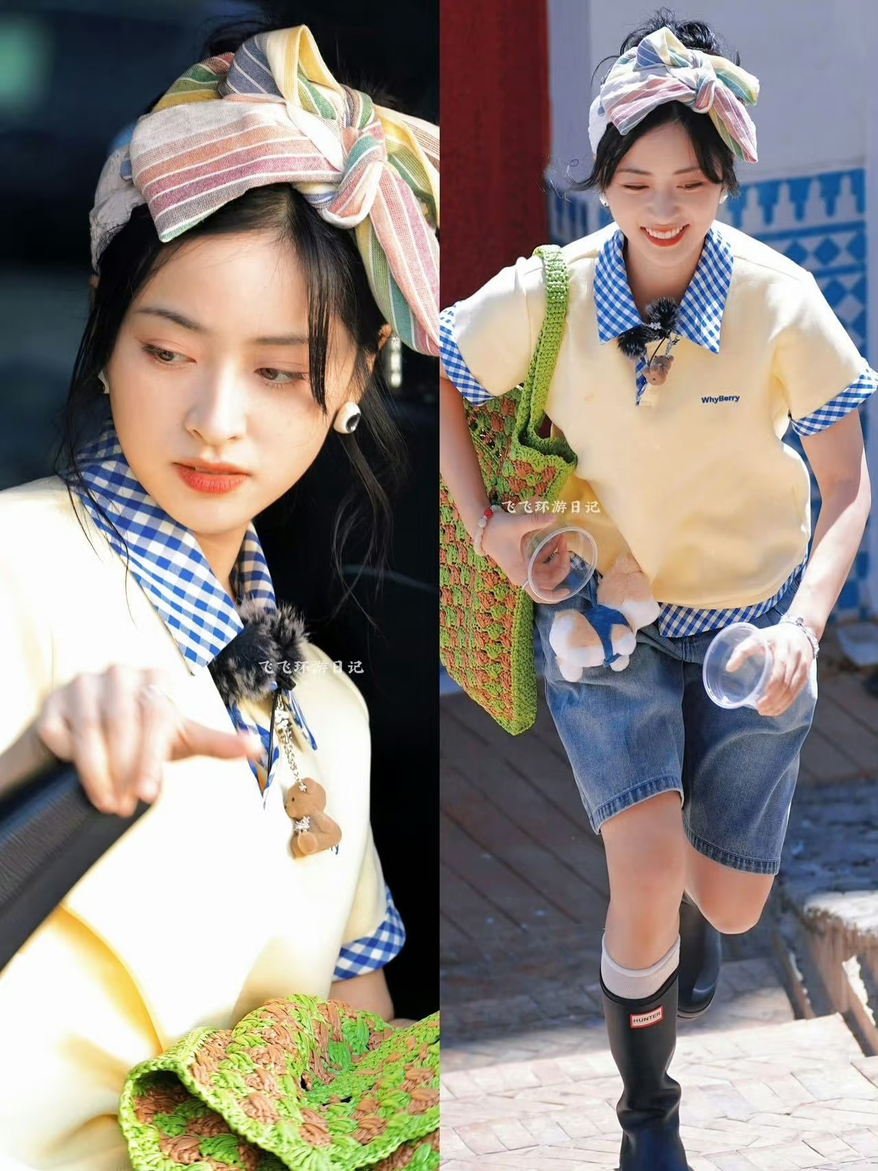 沈月真的是小个子穿搭模板她这几套元气感满满，春天穿搭借鉴几个有记忆的的元素就能出