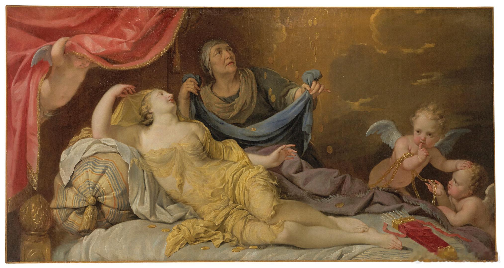 西洋历史文化鱼缸 法国画家Louis Boullogne（1609-1674）的