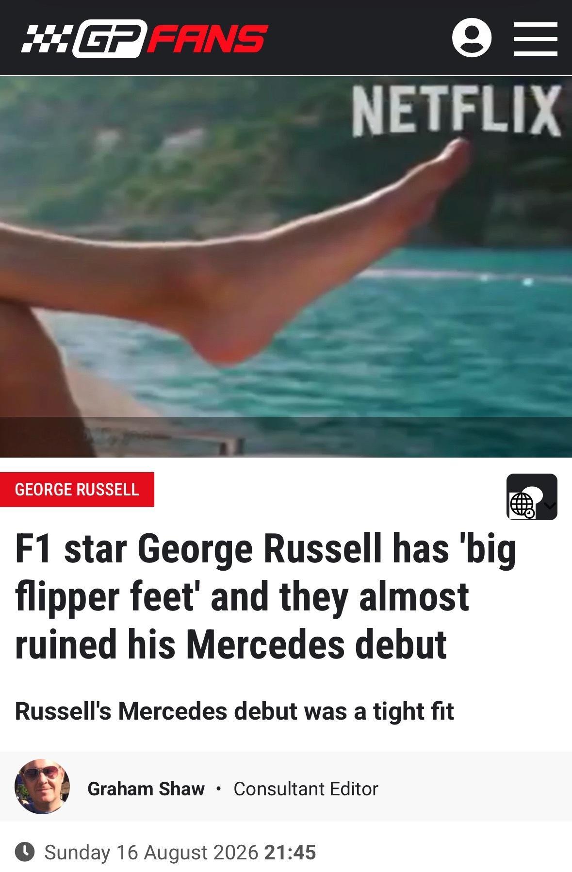 意义不明的配图—GPFans - 《F1明星车手George Russell拥有