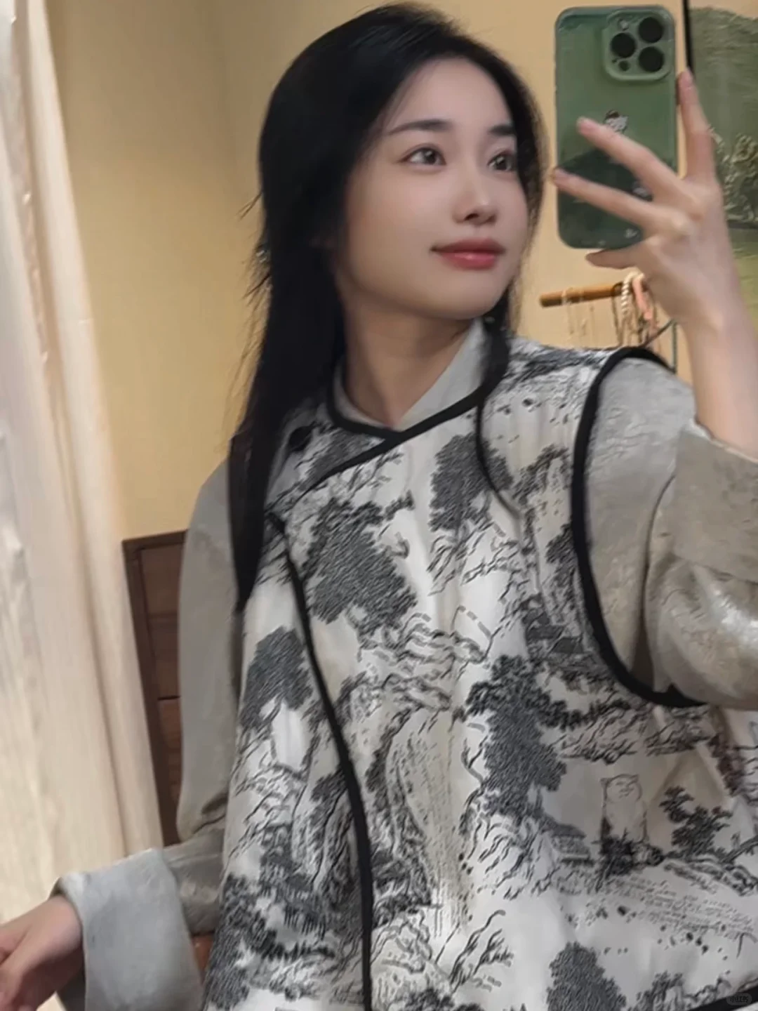 新中式国风｜黑白水墨 两面穿的艺术感马甲