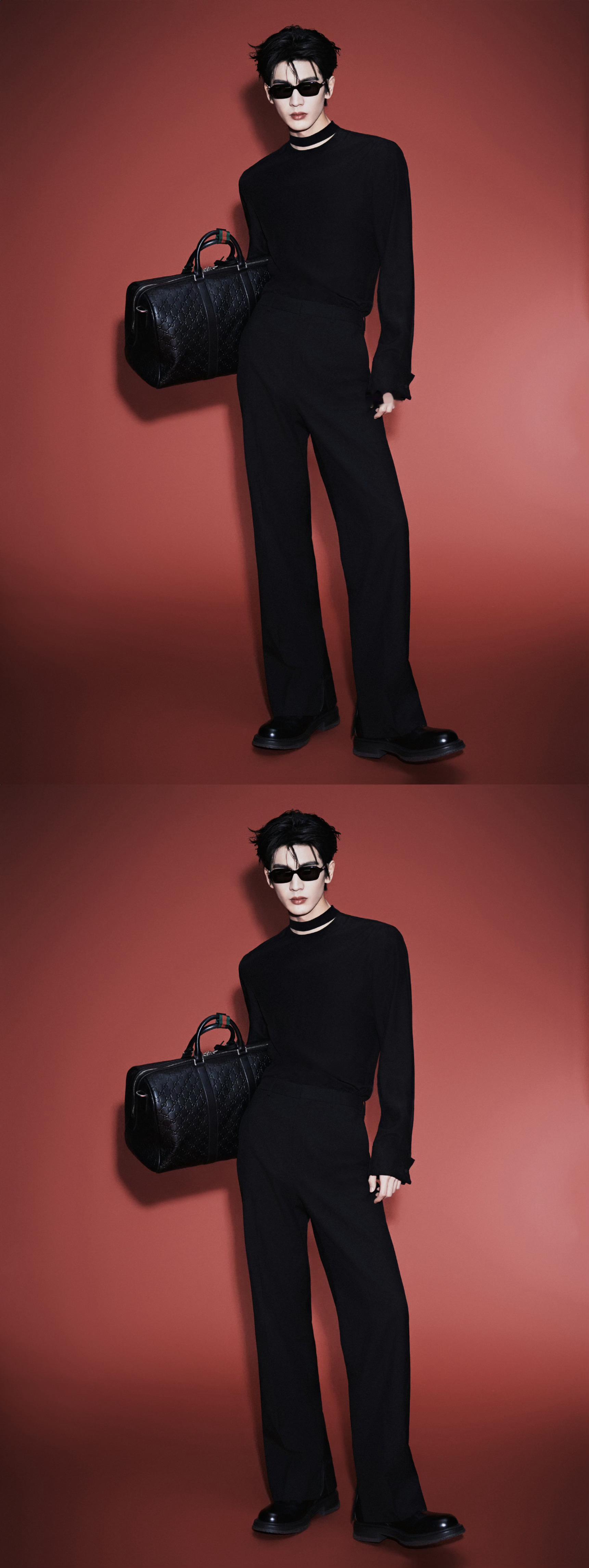 张凌赫GUCCI活动造型出图，啊啊啊好权威的一张脸，完全是daddy级别，0d是