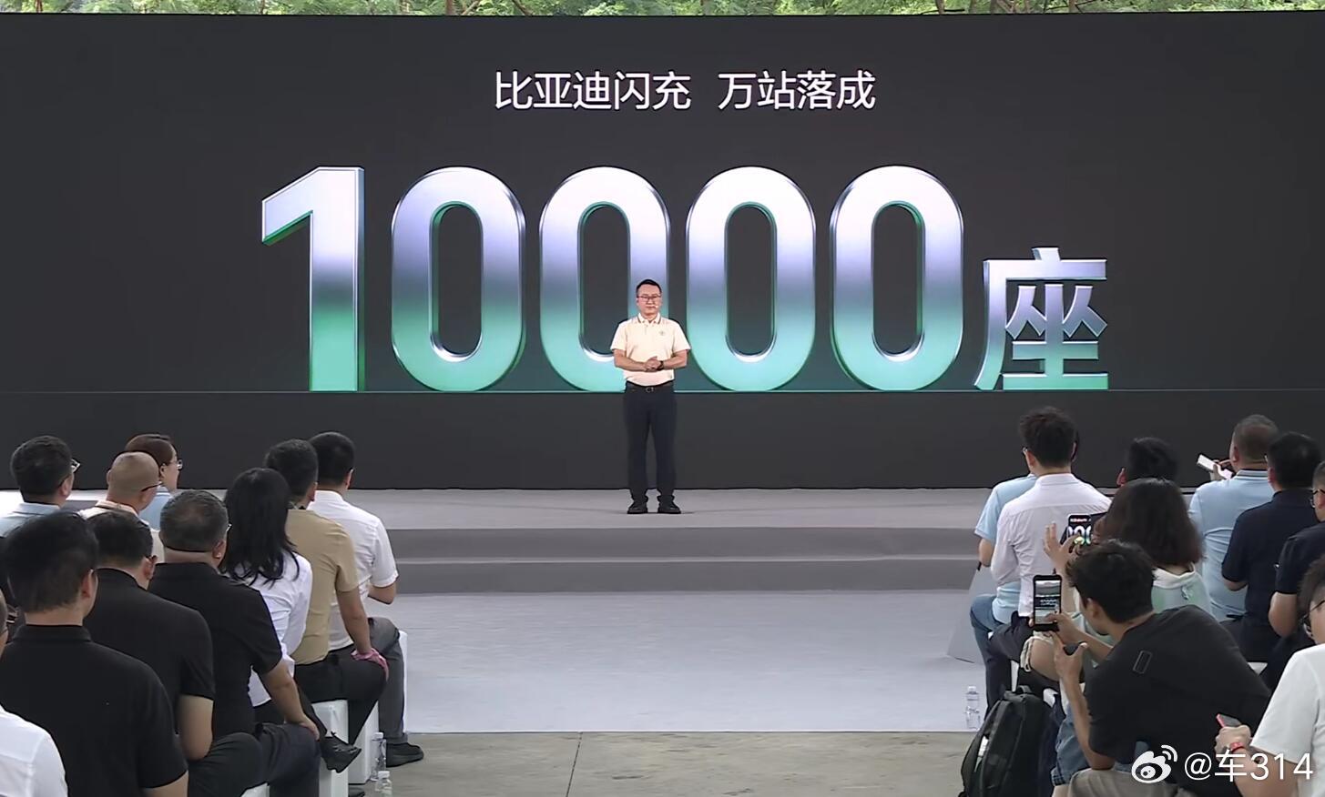 比亚迪闪充站的铺开速度确实挺给力的，这才多长时间就已经有1万座了。所以title