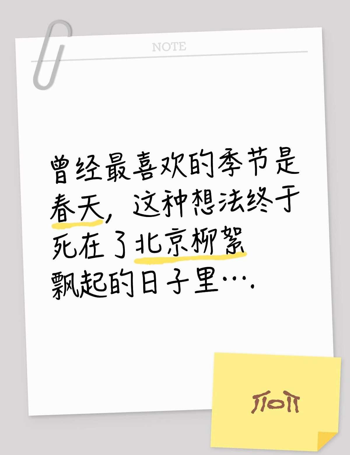 北京柳絮退散！！！
曾经最喜欢的季节是春天，这种想法终于死在了北京柳絮飘起的日子