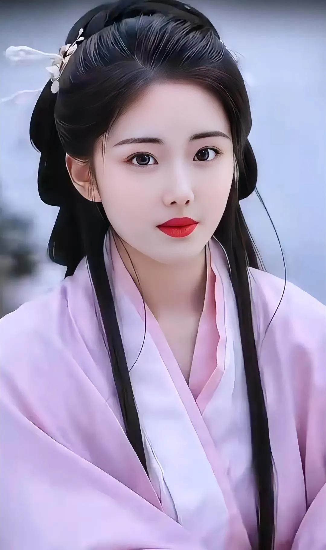 粉衣少女，花间轻笑。清纯一笑薄红颜 醉颜少女 灵动女神美若仙