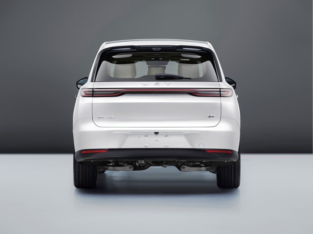 魏牌V8X 纯电版本申报，当前申报版本为短轴5座版本。前后电机分别为来自联合电子