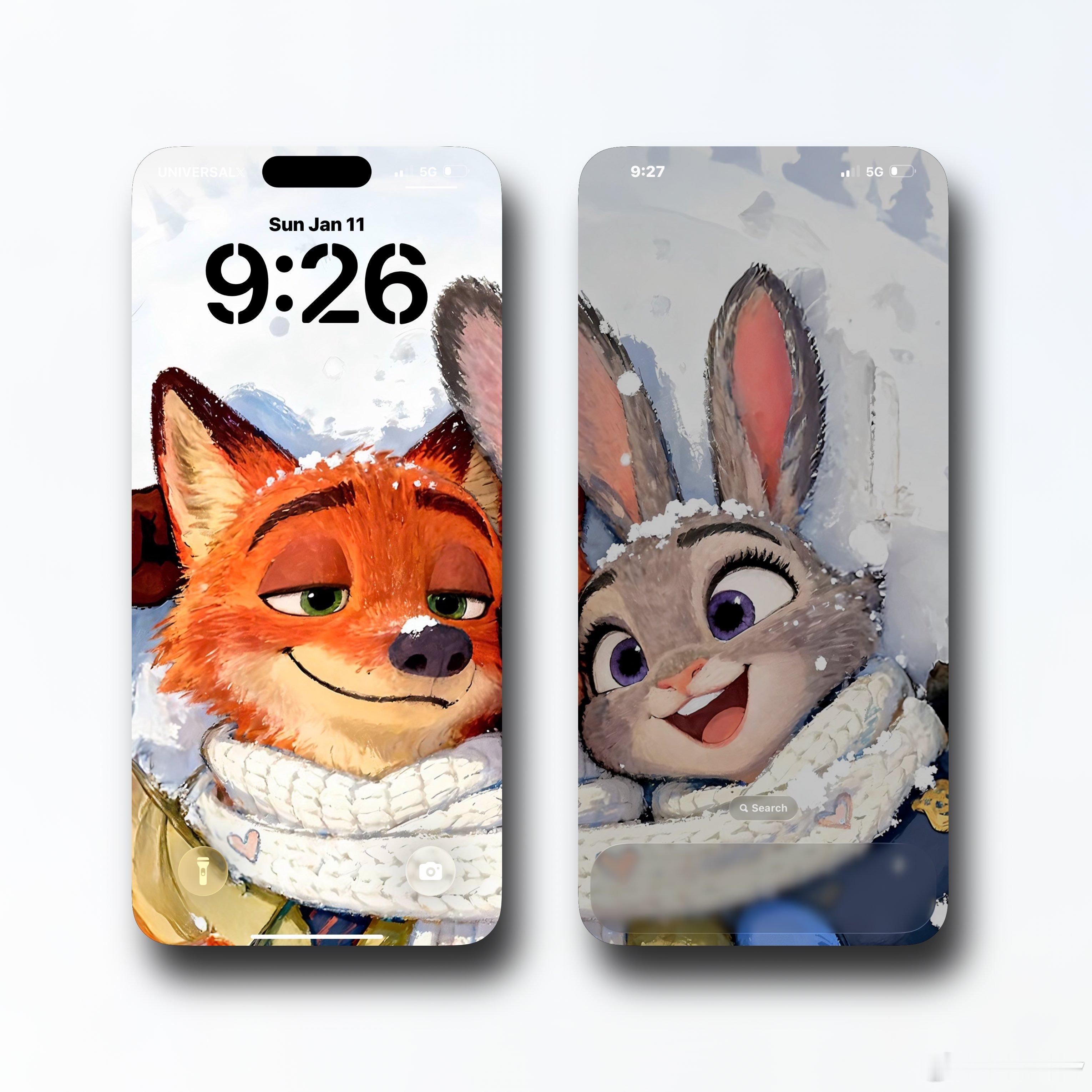 壁纸推荐｜疯狂动物城｜朱迪｜尼克 