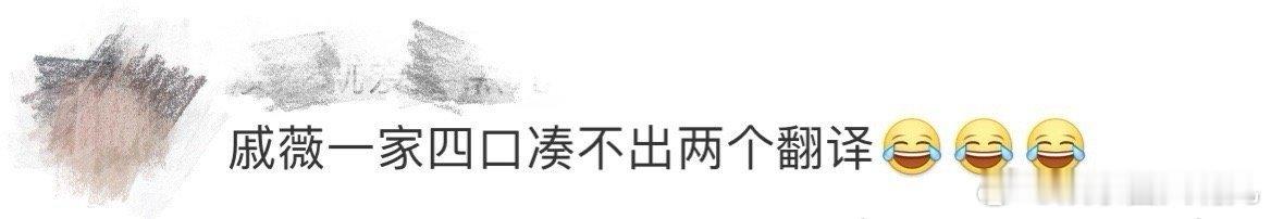 戚薇一家四口凑不出两个翻译  果然还是会非常喜欢看戚薇一家四口的日常，让我们也都