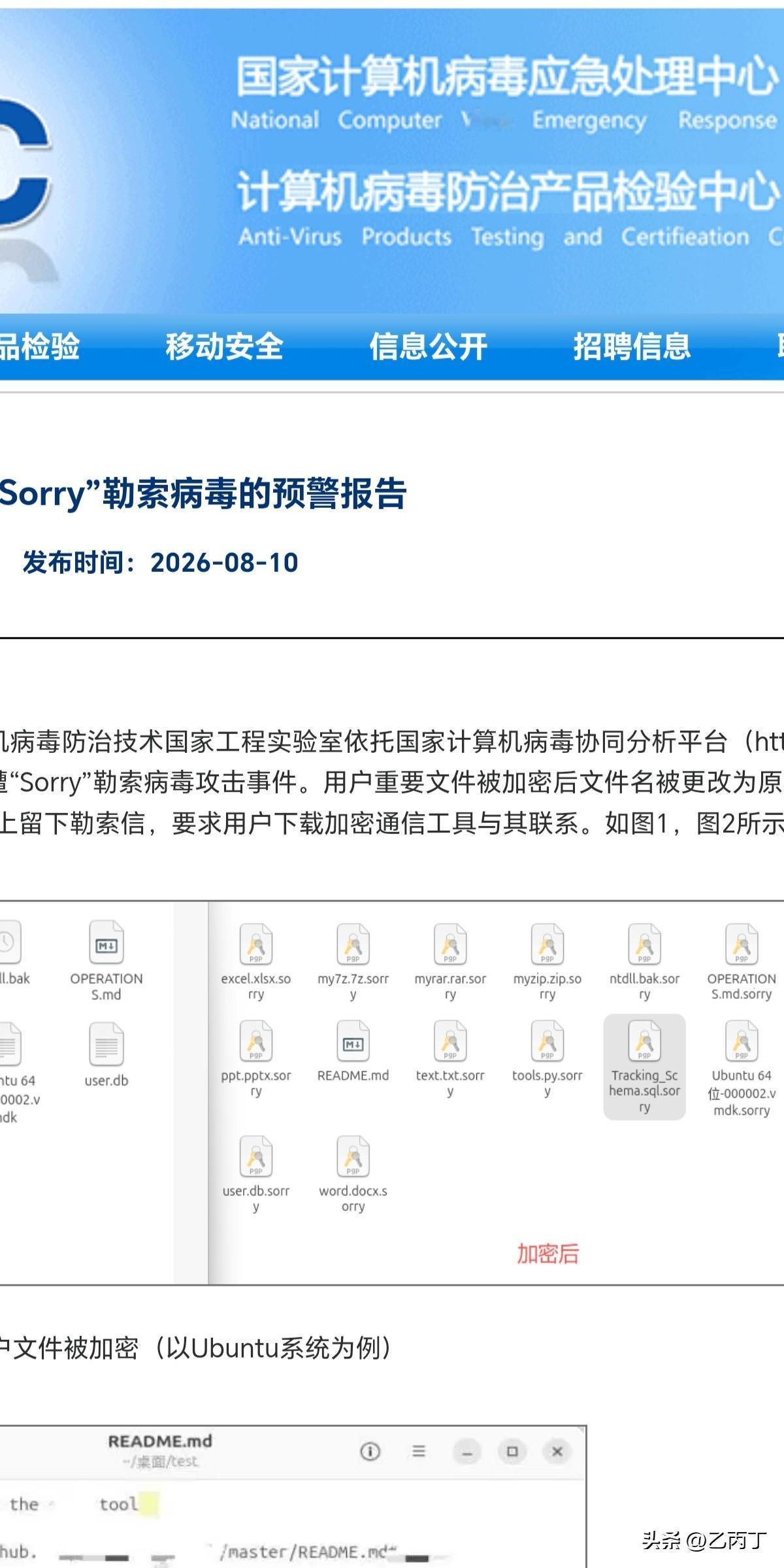 警惕“Sorry”勒索病毒！国家计算机病毒应急处理中心发布预警，请收好这份防护指
