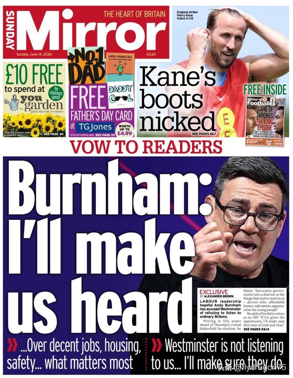 🇬🇧曼彻斯特市长安迪·伯纳姆（Andy Burnham）很可能在几周后成为英