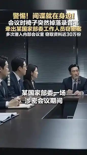 “细思极恐！”某国家部委正在开机密会议，会议室里突然传来一声脆响，一支录音笔从座