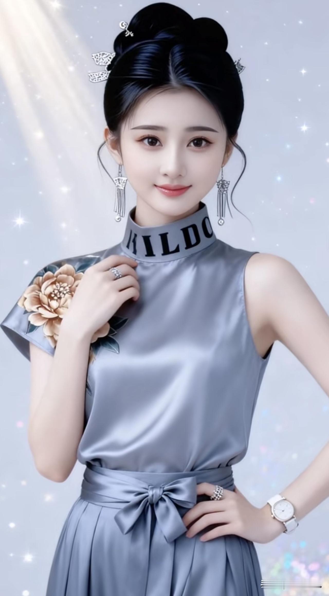 优雅气质，银光闪烁，尽显东方韵味东方气质美人 温婉高级 白显气质 温婉高级 白显