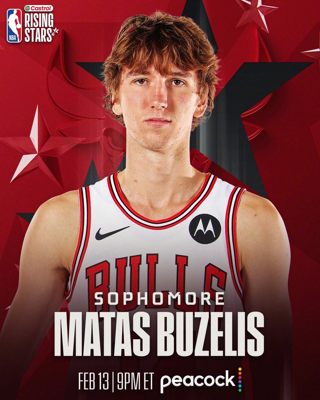 NBA全明星新秀挑战赛二年级球员名单：· 马塔斯·布泽利斯（公牛）· 斯蒂芬·卡