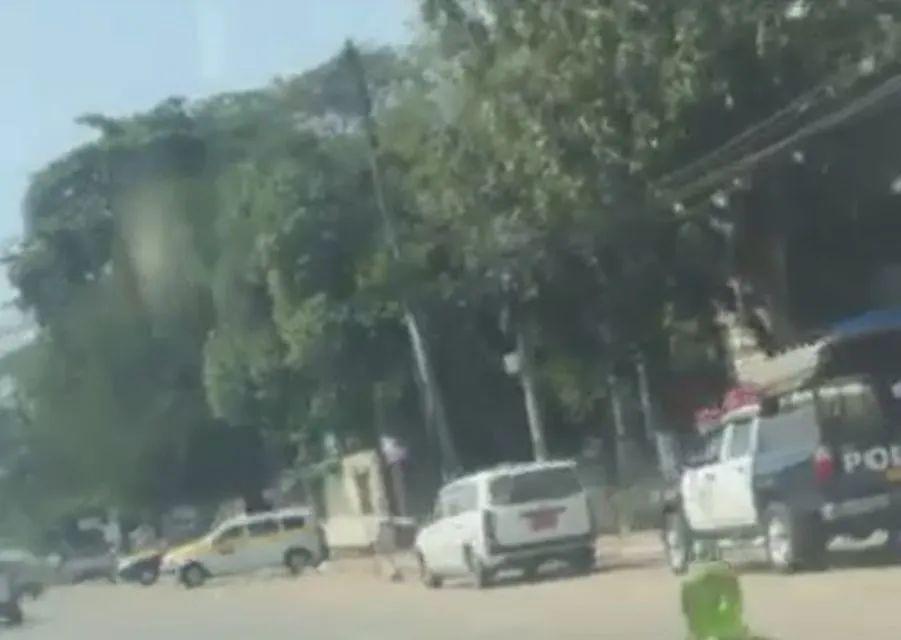 缅媒报道，仰光茵盛镇区，茵盛监狱和消防局附近，协贡阿瑙街区管理办公室，2024年