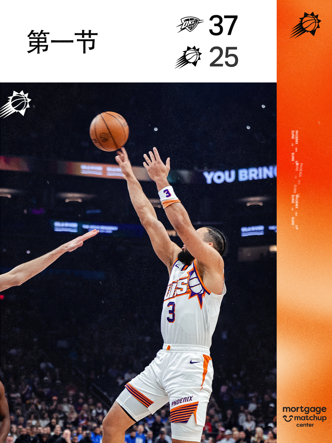 🧧第一节结束🧧菲尼克斯太阳 ｜旭日东升 ｜雷霆vs太阳