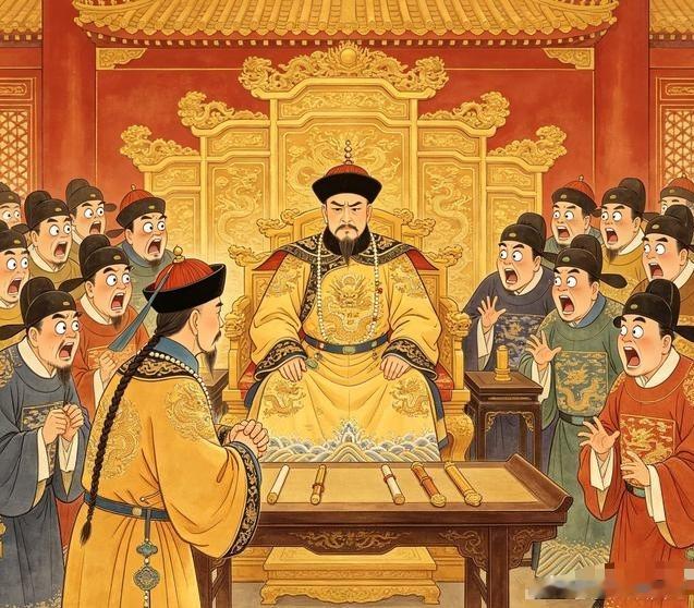 乾隆问龙袍价值几何，刘罗锅竟答一文钱，满朝官员吓得纷纷跪地。乾隆震怒，拍案而起：