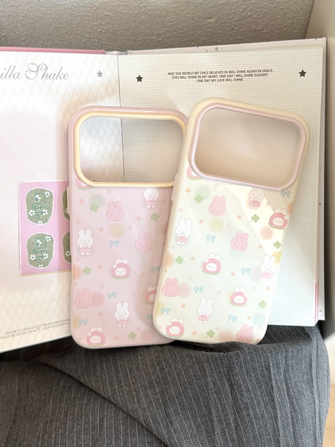 敲可爱的草莓兔🐰手机壳！少女心粉白色🎀