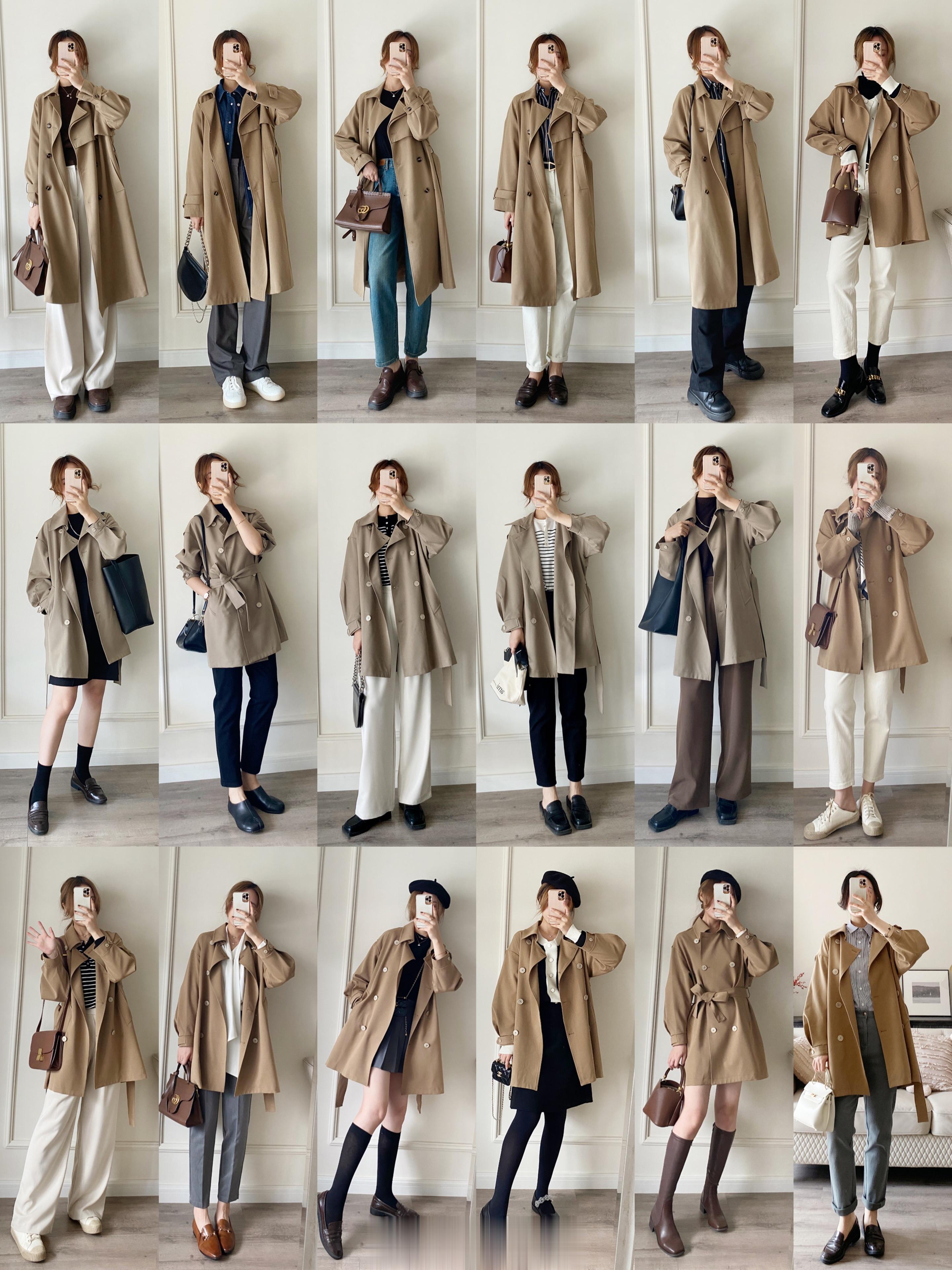 #时尚穿搭# 卡其色风衣穿搭灵感🧥看这篇就够了！ ​​​