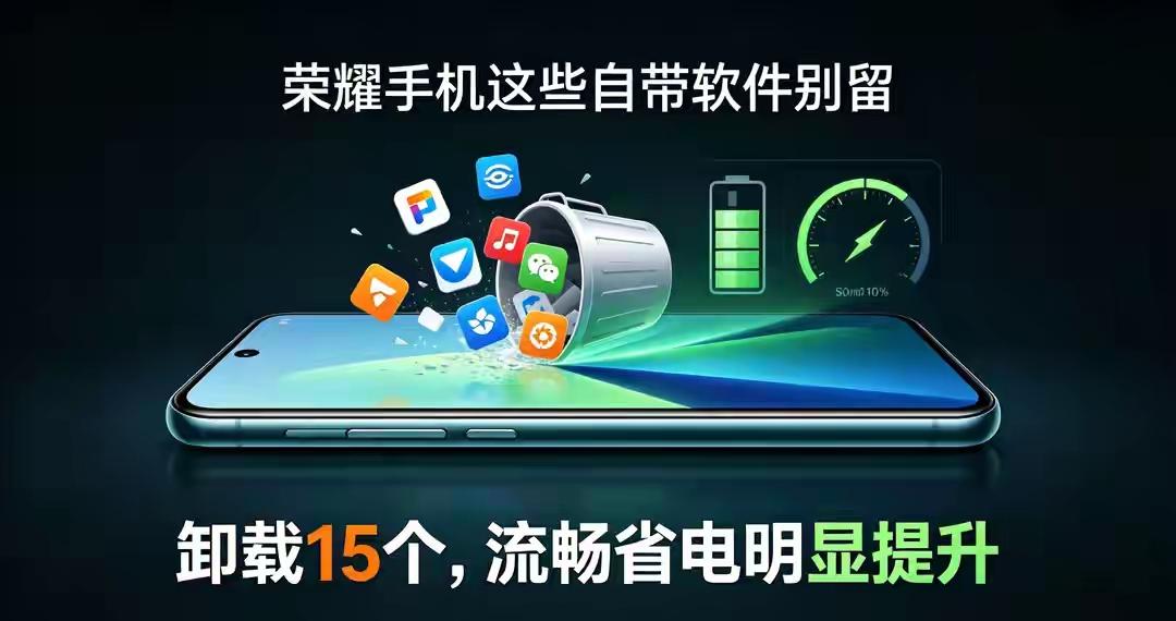 荣耀手机用久了感觉变卡、掉电快，先别急着换机，其实很多时候是自带软件在后台悄悄“