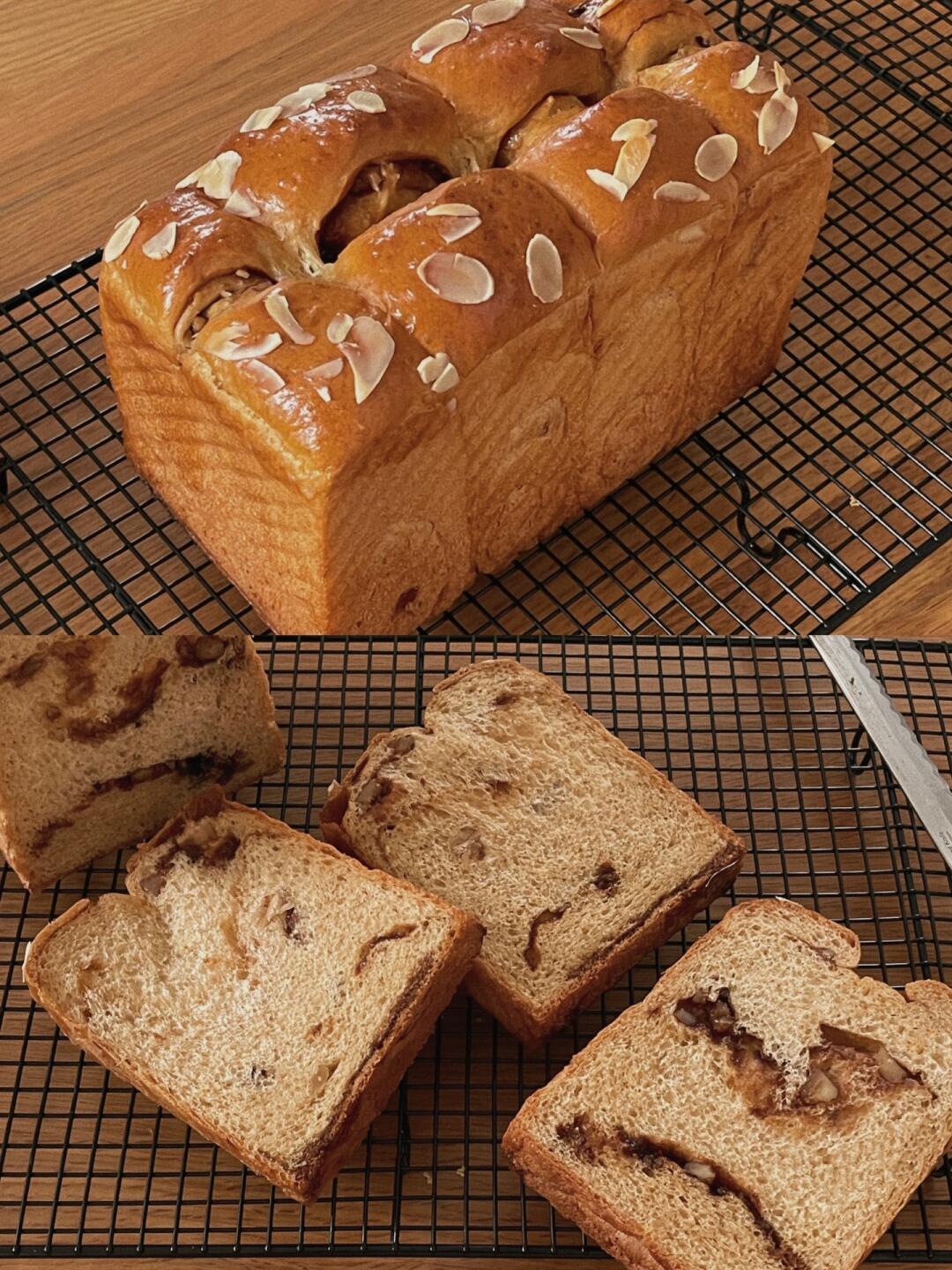 秋日养生🍁红糖核桃吐司🍞趁热撕开太好吃❗️