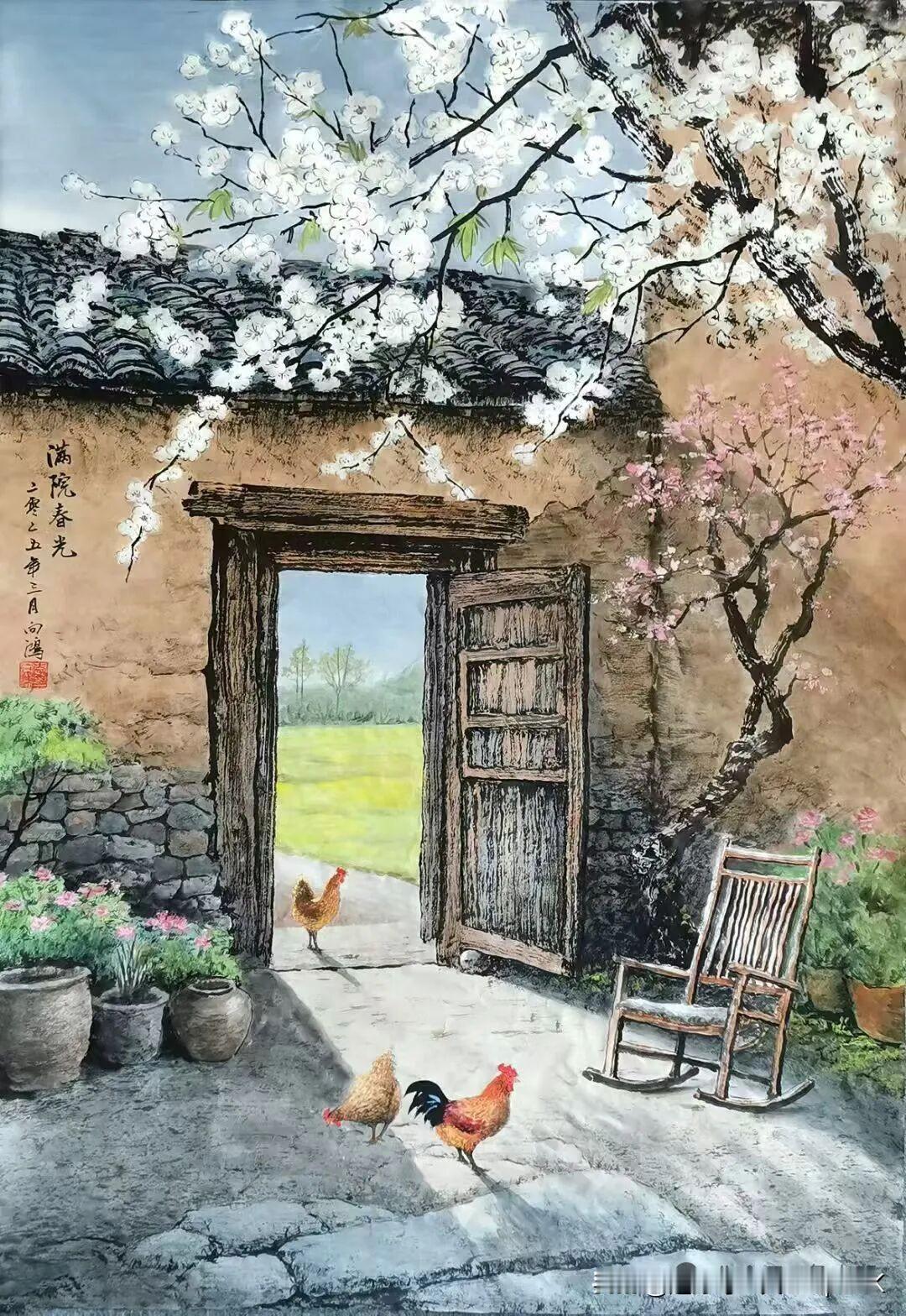 《移居日偶得小诗 其三》
——清·周之琦
棠梨今后为谁开，
也许移根别院栽。
盼