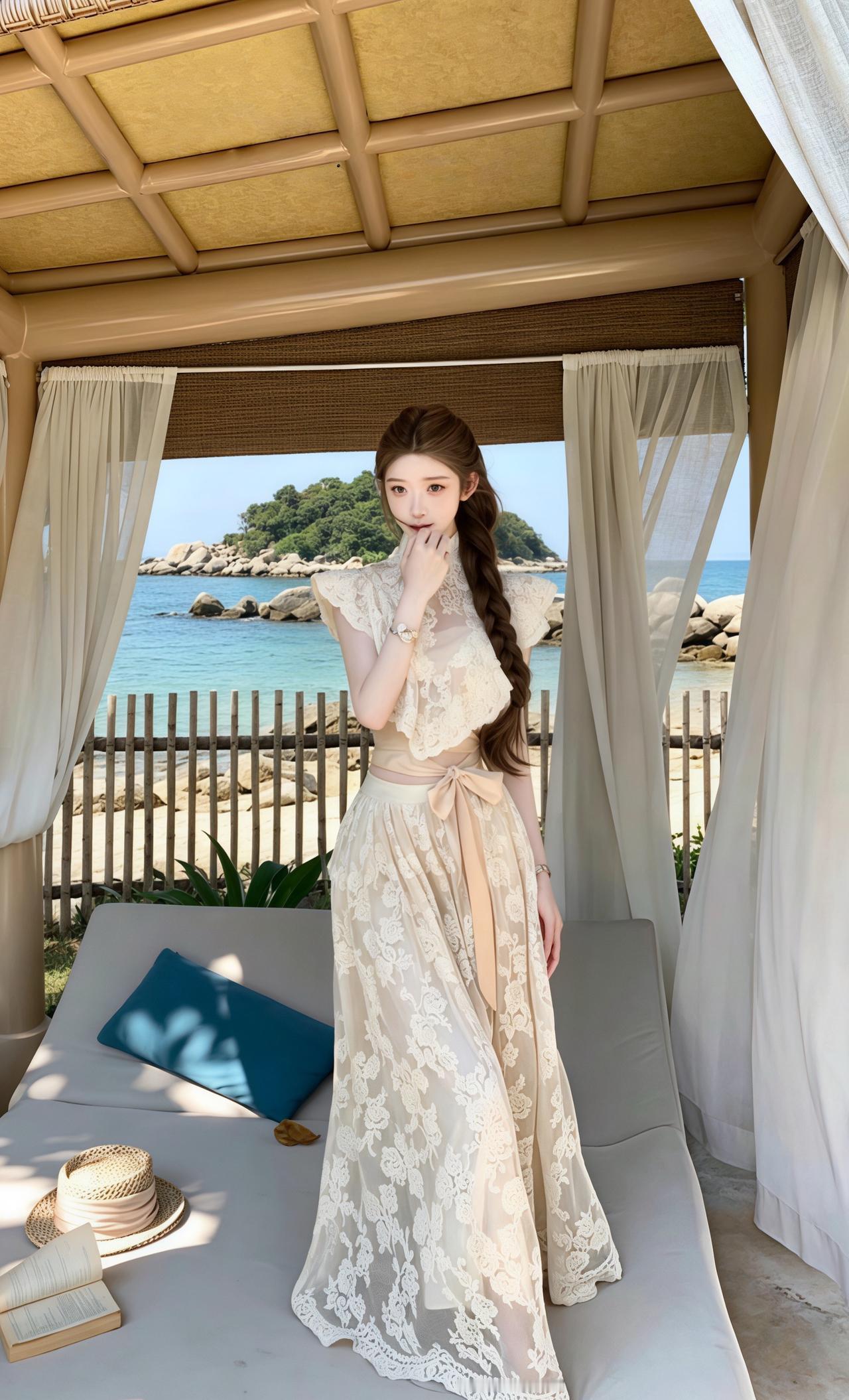 夏天穿搭 仙气度假穿搭 法式设计感小众无袖上衣 财阀千金穿搭 五一出游穿搭