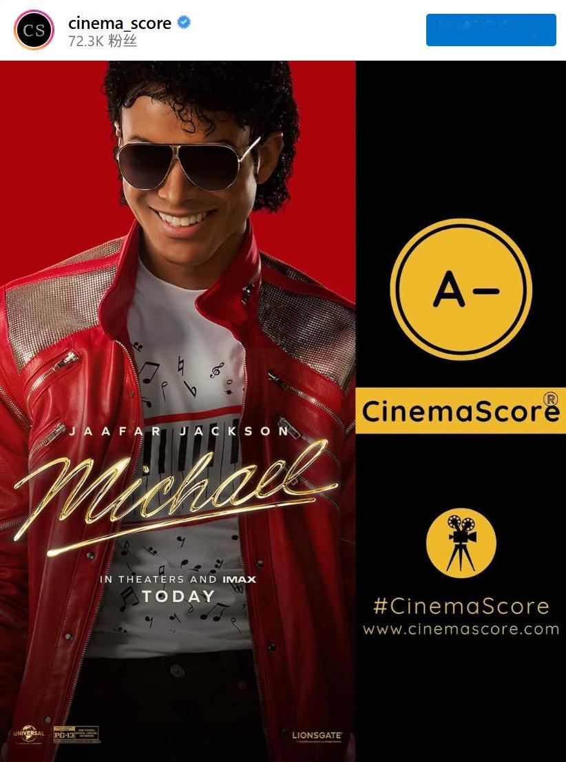 TNABO 《迈克尔·杰克逊》北美周四提前场报收880万美元，大幅超出音乐传记片