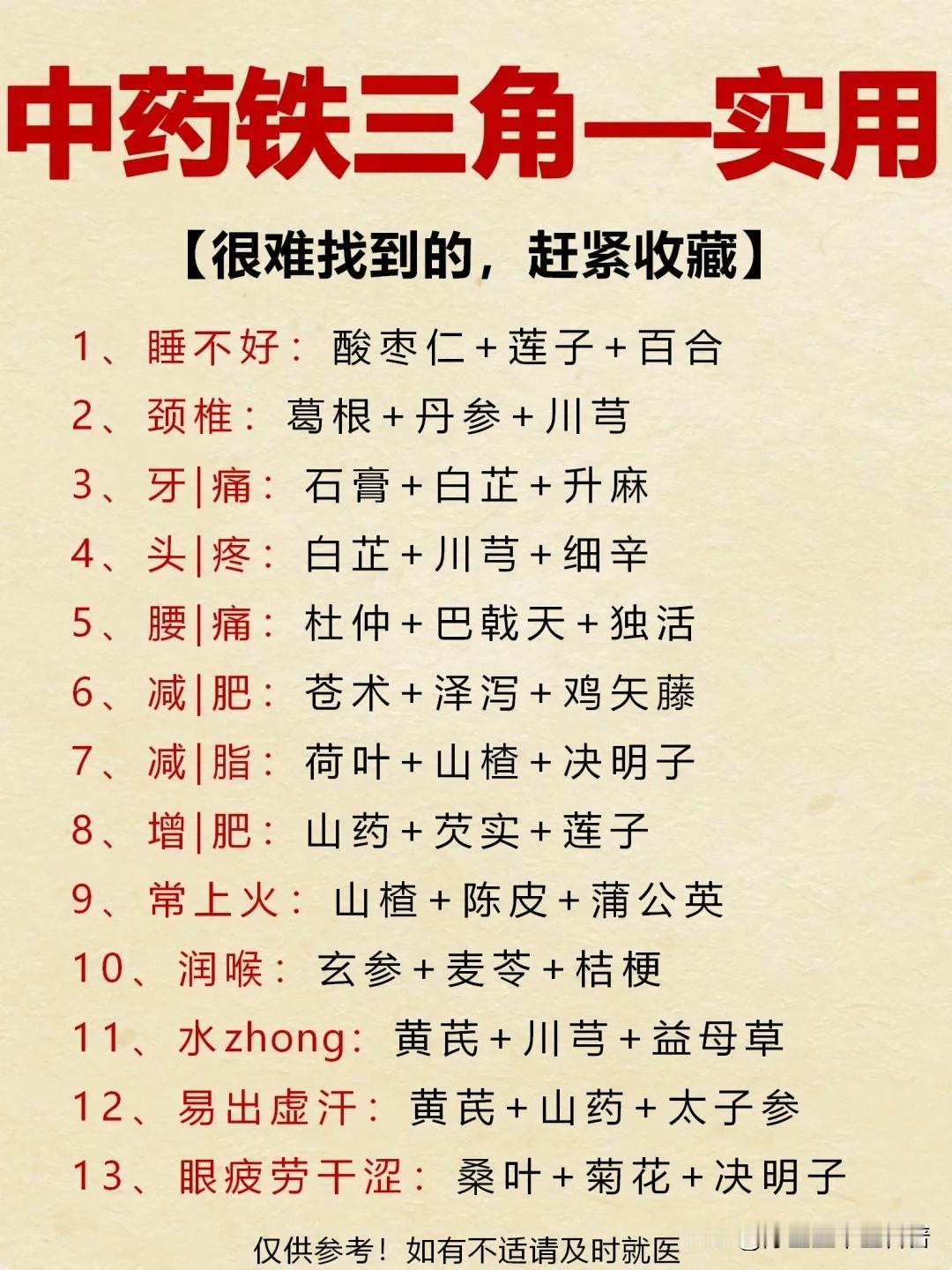 中药铁三角——实用

药物相互作用 中药材 中药调理 中医中药 牙痛 减肥 补气