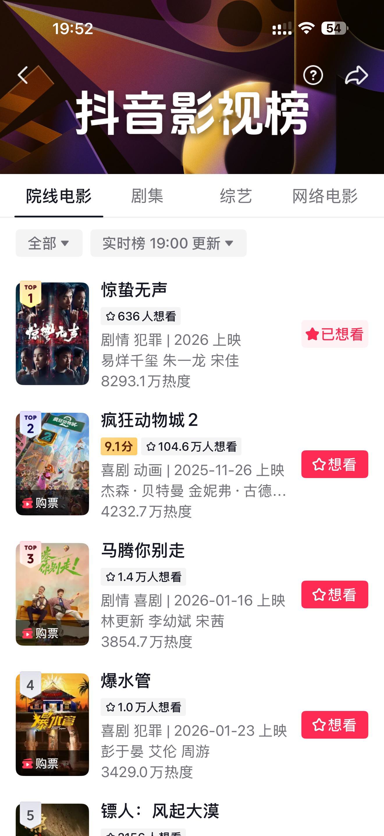 🫘上惊蛰无声这个热度断层了，没点的都去点点想看呀