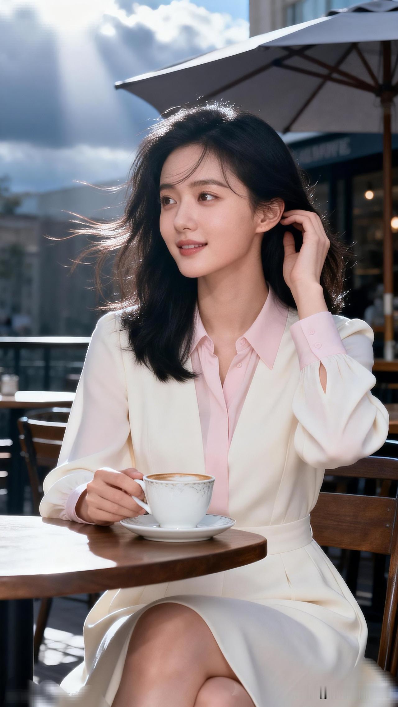 阳光下的咖啡时光，优雅享受每一刻。你喜欢在什么样一种状态下喝茶?