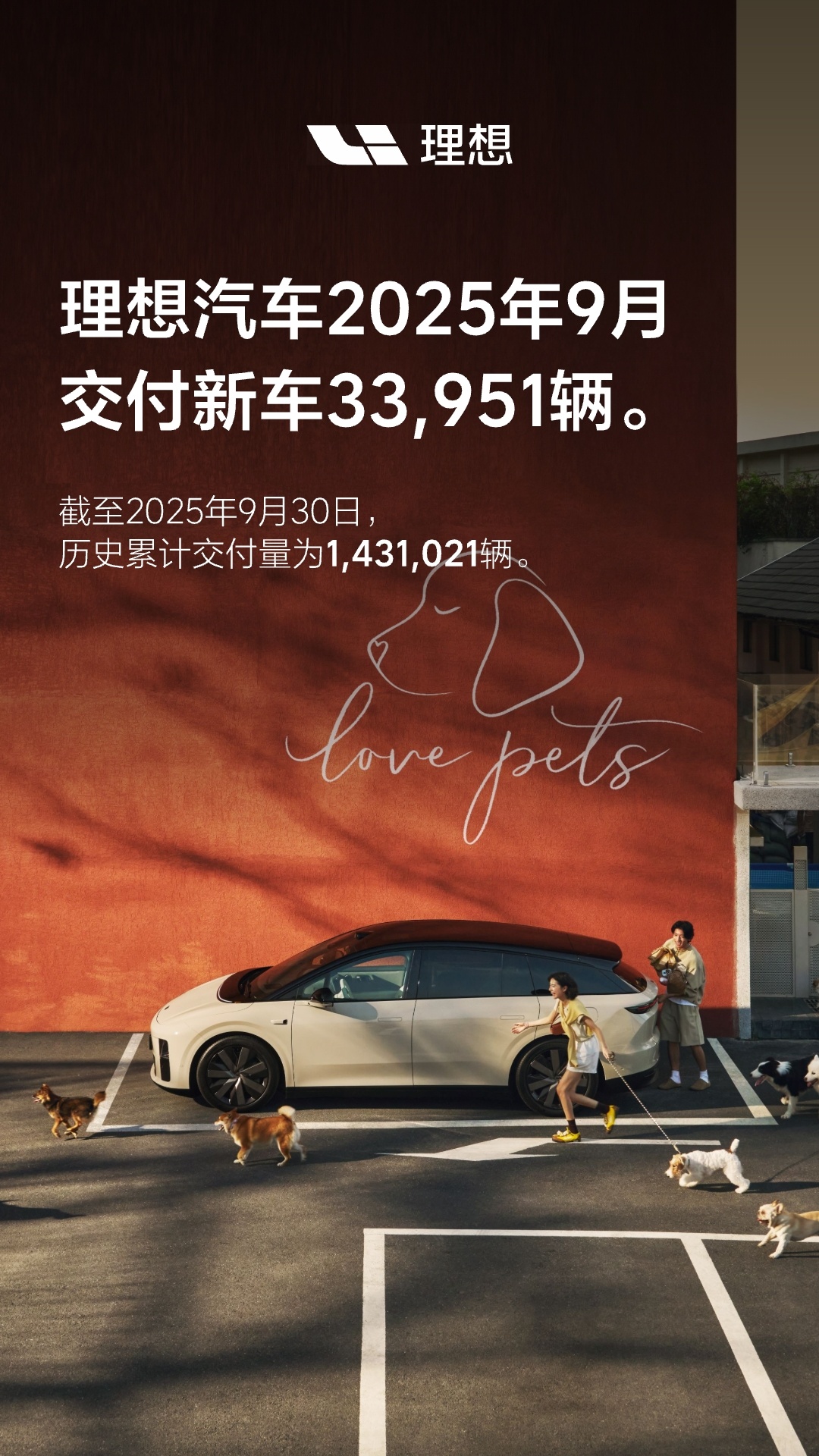 理想汽车9月交付新车33,951辆，10月数据应该更亮眼。[good] ​​​