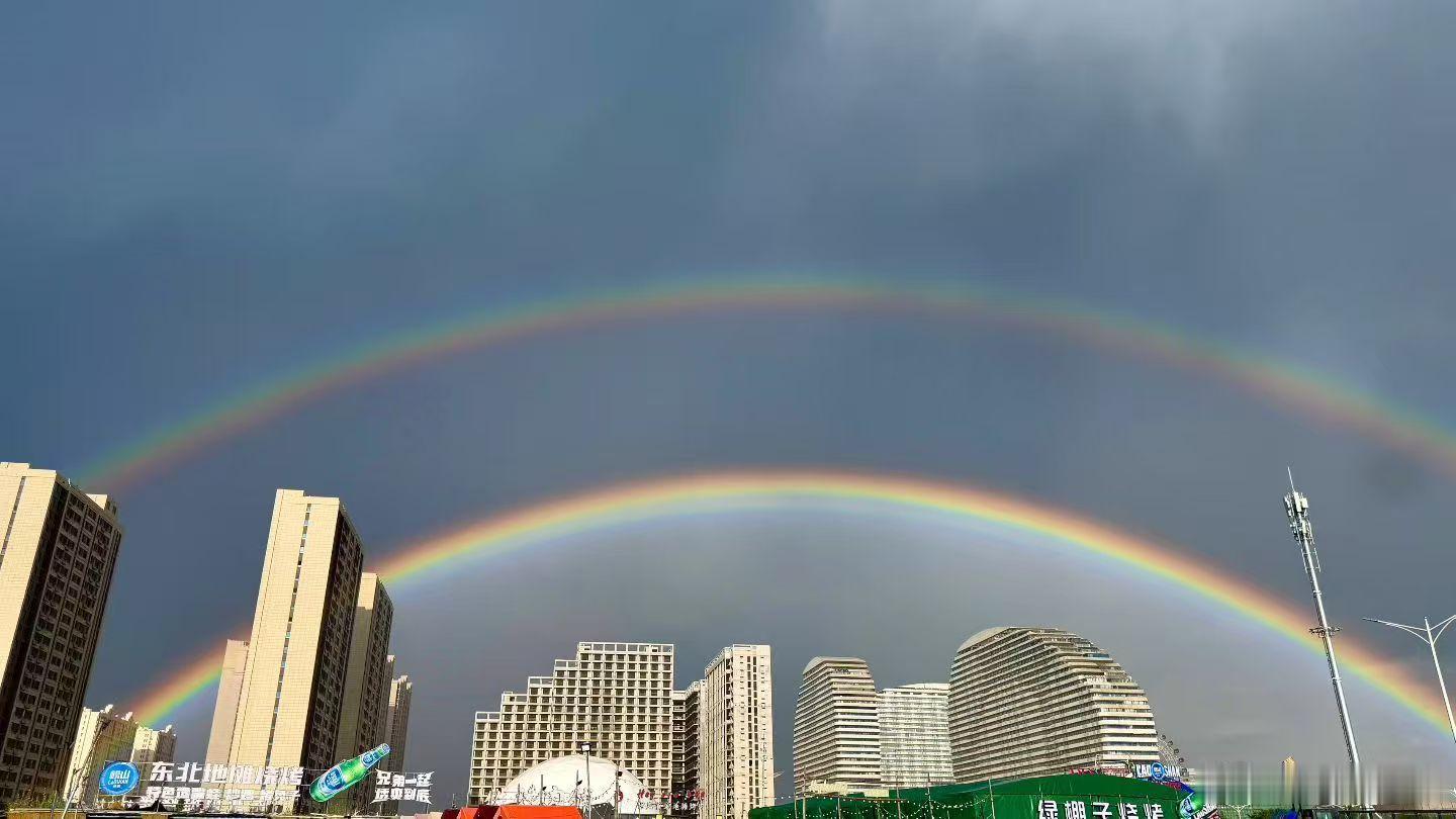 雨后双彩虹，见者好运(˘ω˘)☂️ 