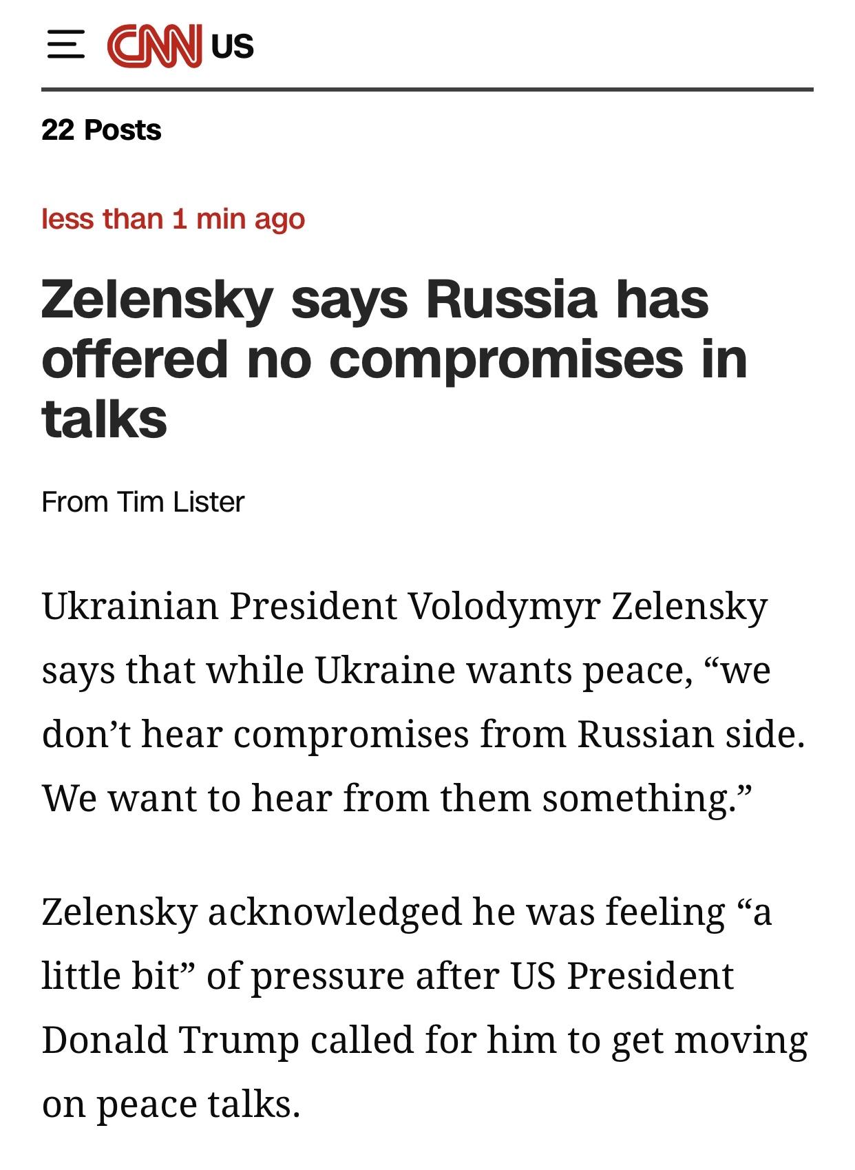 美媒：泽连斯基在慕安会上谈及俄乌谈判

美国有线电视新闻网(CNN)官网2月14