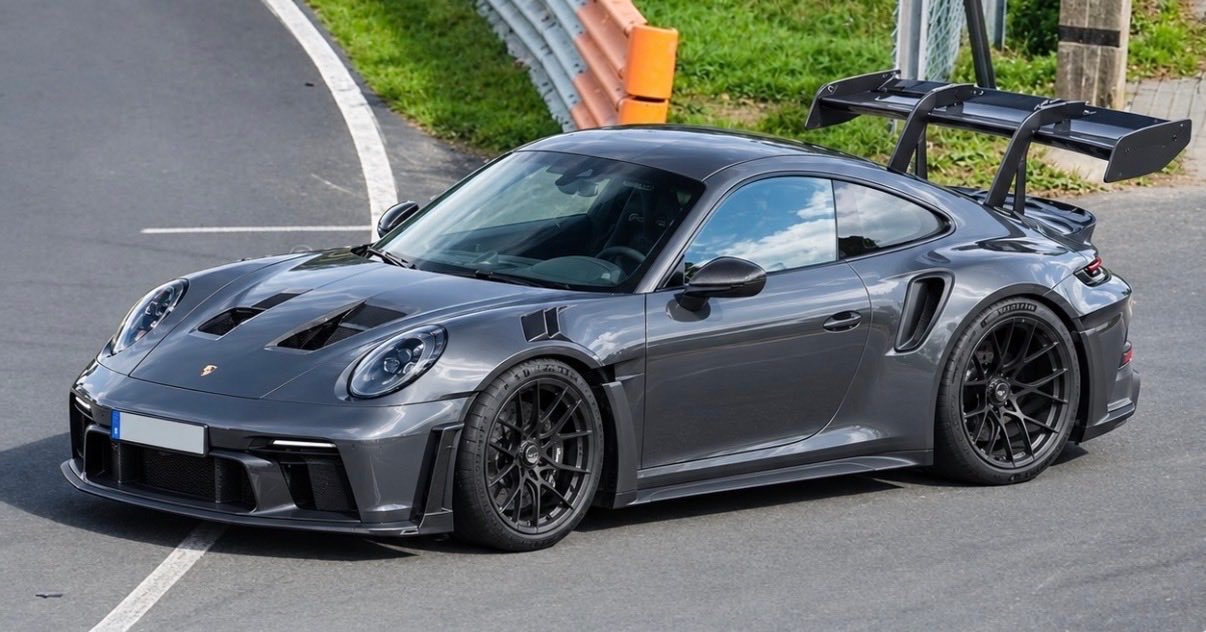 保时捷992gt3 在纽北测试的新款  992.2 GT3RS Turbo ​​