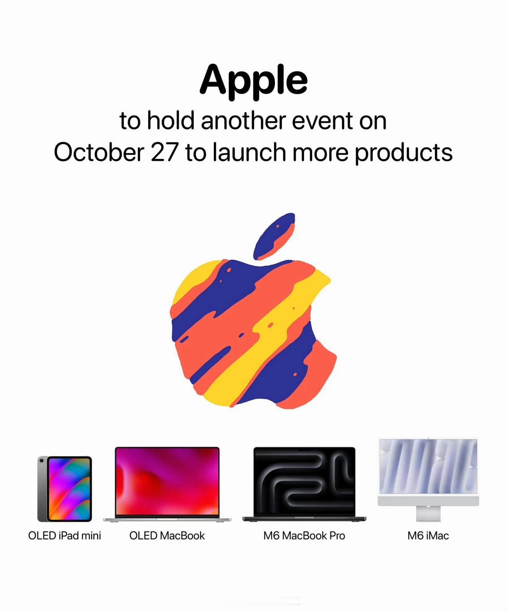 苹果首款触屏版MacBook本月底苹果新品大致有以下几款：首款触摸屏MacBoo