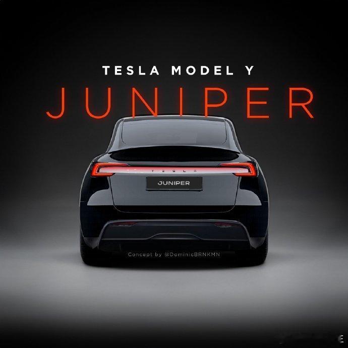 新款 Model Y 的尾灯有点帅，可以等等新Y#新车中转站# ​​​