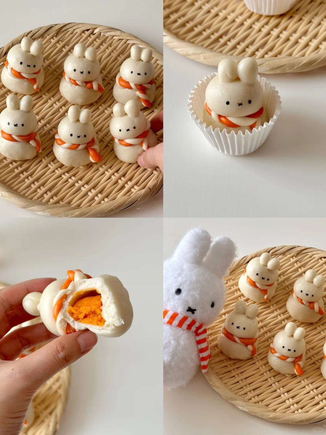 （· × ·）米菲雪人☃️蜜薯夹心奶香小馒头