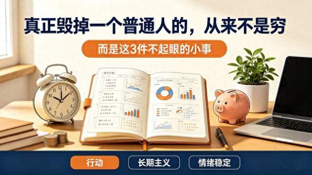 真正毁掉一个人普通人的，从来不是穷，而是这3件不起眼的小事