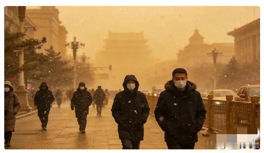 大年初五北京突发！八九级大风携沙尘来袭，天空昏黄发暗，现场太吓人

今天正月初五