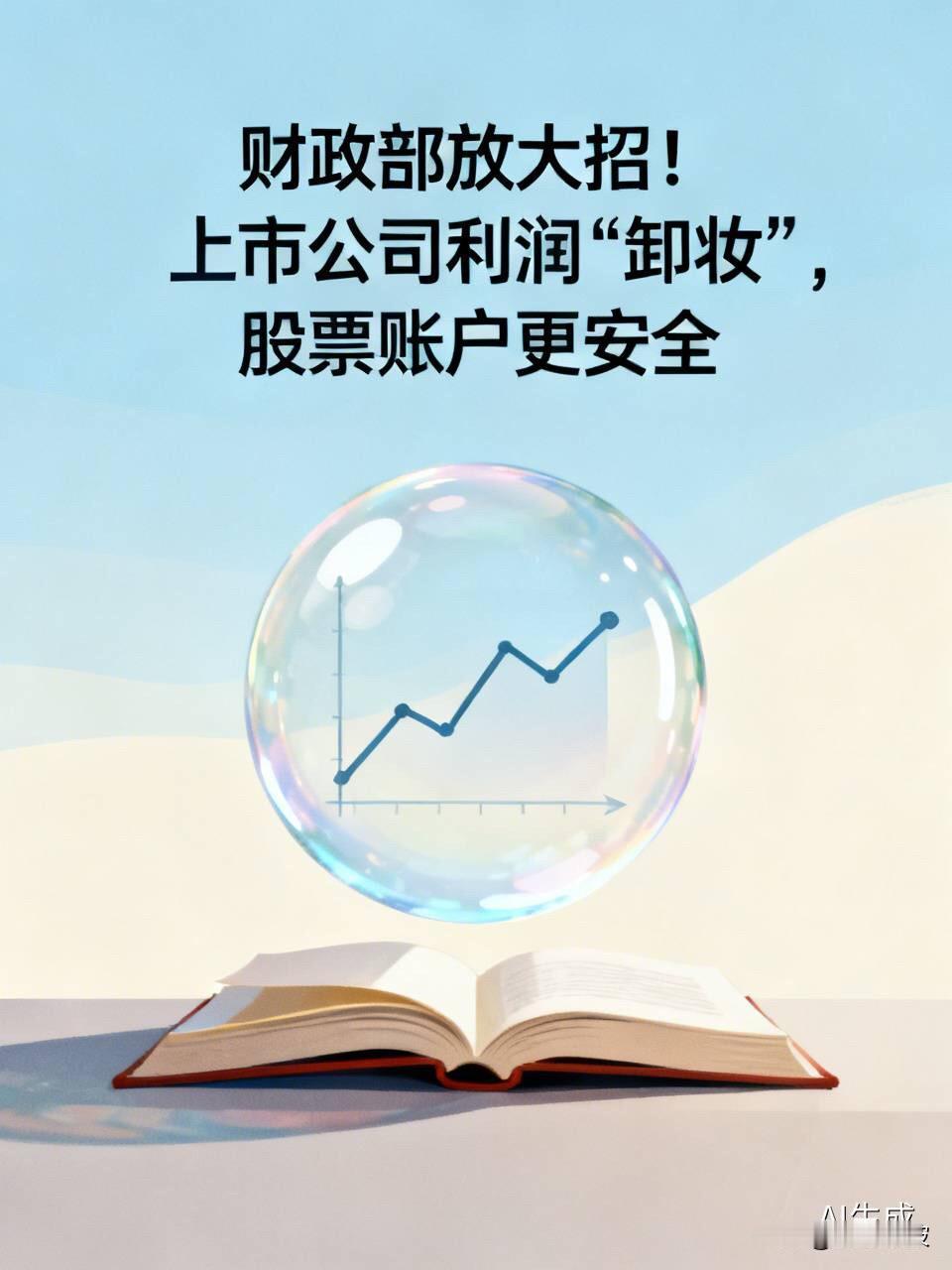 刚刚，财政部放大招！上市公司的利润要“卸妆”了，你的股票账户更安全了

  你有