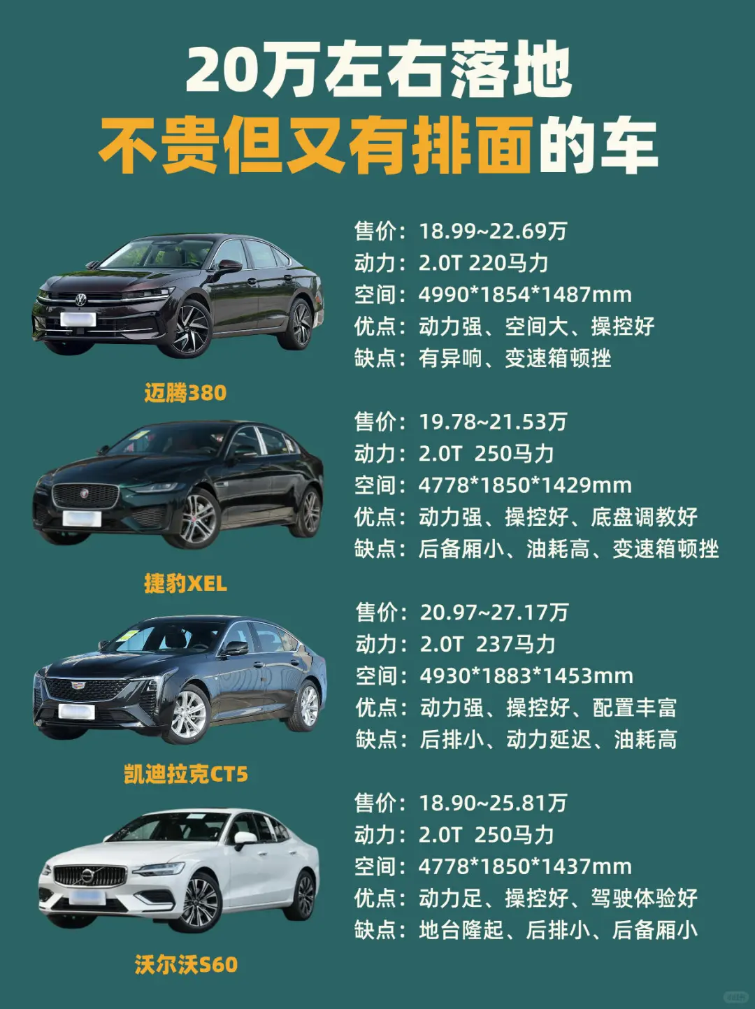 🔥20万左右落地，不贵但又有排面的车