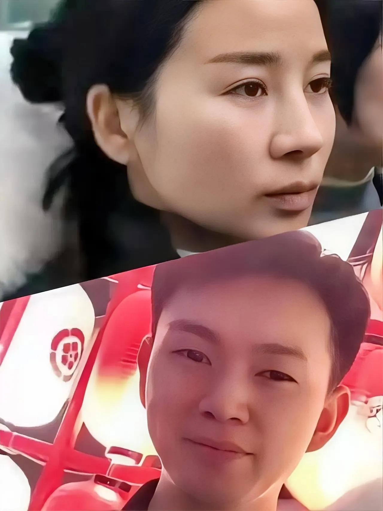 上图展现的是庭审现场中的受害者小谢，
而下方则是她的前夫贺某的身影。
小谢细述了