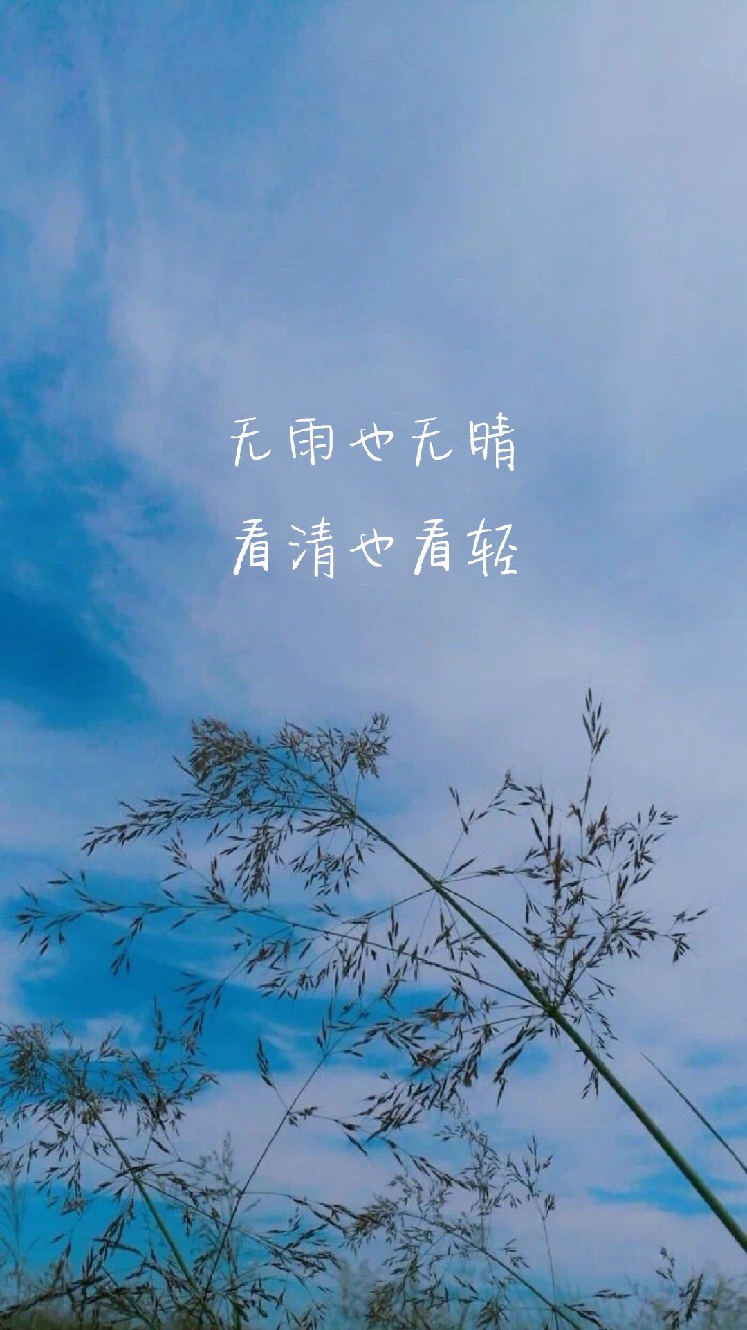 “ 无雨也无晴，看清也看轻。” 