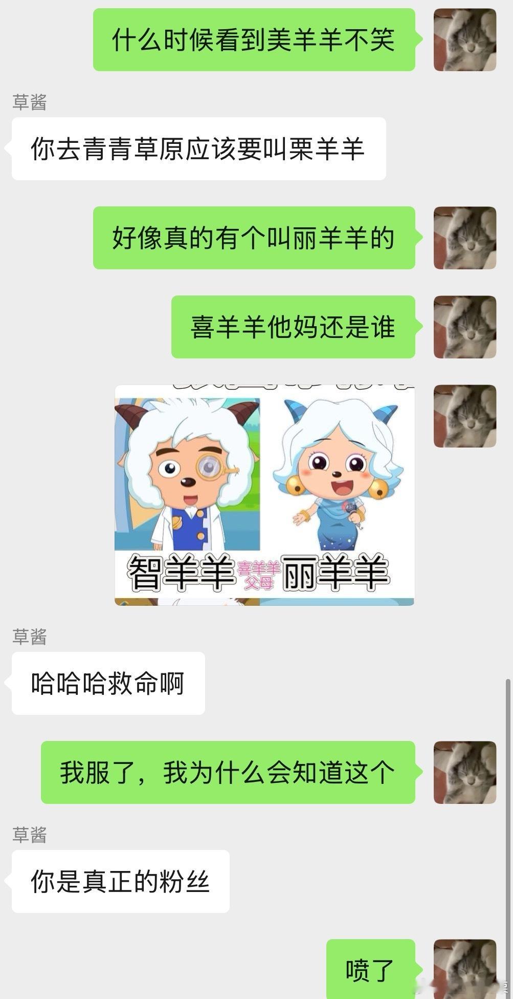 因为草酱给我发快递收件人写的都是美羊羊于是有了这样的对话 